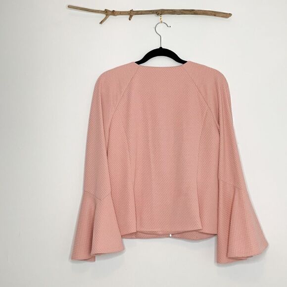 IMNYC Isaac Mizrahi Pink Knit Motorcycle Jacket - Picture 5 of 7